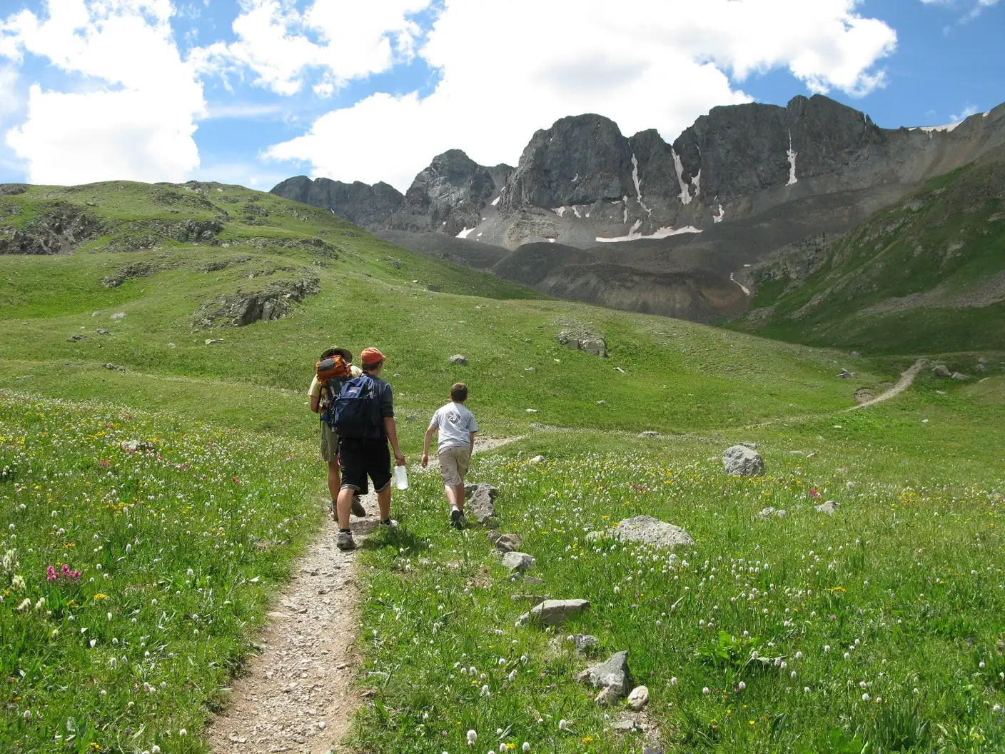 Trailside Retreat, Colorado mountain trail surrounded by alpine wildflowers near the retreat, luxury vacation rental in Silverthorne, Colorado
