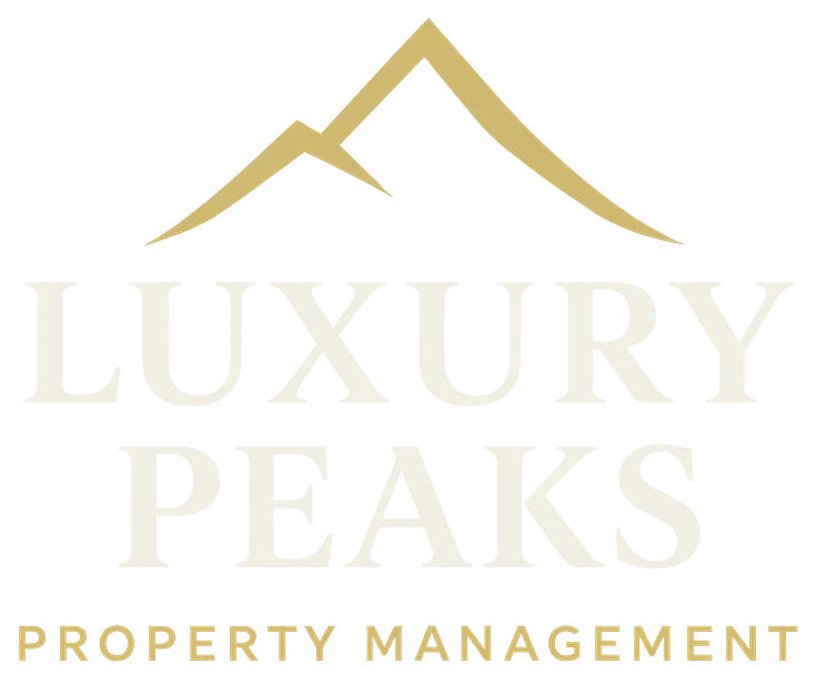 Trailside Retreat, Luxury Peaks Property Management logo, luxury vacation rental in Silverthorne, Colorado
